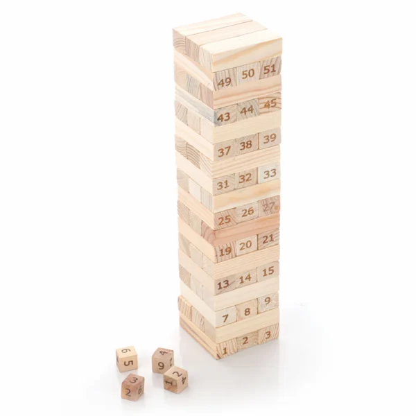 Wooden Tumbling Tower Game Jenga - Image 4